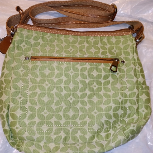 Fossil Canvas & Leather Crossbody Bag EUC!! - Picture 2 of 3